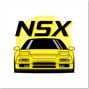 Yellow NSX MK1 Front JDM Posters and Art